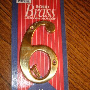 New Solid Brass Number 6 or 9